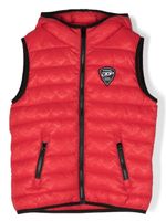 Diesel Kids gilet matelassé Jkop à patch logo - Rouge