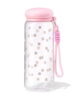 HEMA Waterfles 700ml met draagkoord bloemen
