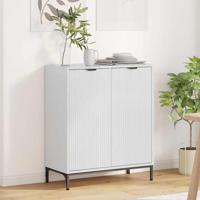 Dressoir Hoogglans wit 69.5 x 33 x 82 cm Bewerkt hout