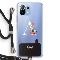 Pink Bouquet: Xiaomi Mi 11 Lite Transparant Hoesje met koord