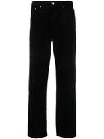 A.P.C. pantalon en velours côtelé à coupe droite - Noir