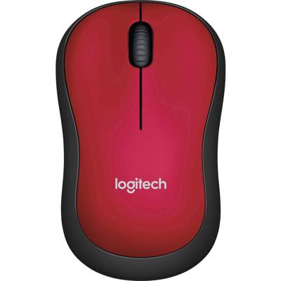 Logitech M185 Muis Radiografisch Optisch Rood 3 Toetsen 1000 dpi