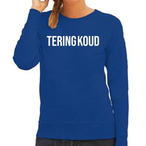 Apres ski sweater dames - teringkoud - blauw - apres ski party - snowboarden - wintersport