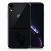 Apple iPhone Xr Silicone-hoesje Gun Don't Touch My Phone - thumbnail