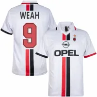 AC Milan Retro Shirt Uit 1995-1996 + Weah 9