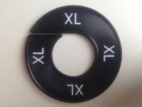 Maatring 9cm zwart/wit XL