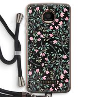 Sierlijke bloemen: Motorola Moto Z Force Transparant Hoesje met koord
