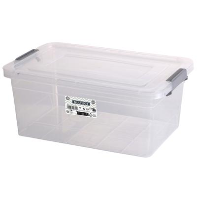 Urban Living Opberg box - 8,5 liter - 35 x 23 x 15 cm - met deksel en clips - waterdicht
