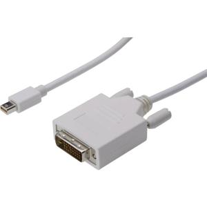 Digitus AK-340305-020-W DisplayPort-kabel Mini-displayport / DVI Adapterkabel Mini DisplayPort-stekker, DVI-D 24+1-polige stekker 2.00 m Wit Schroefbaar