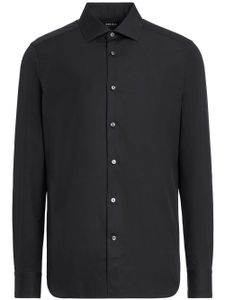 Zegna chemise à col italien - Noir