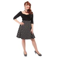 Tammy Polka Dot Swing Skirt Black/White-32 (NL)/ 6 (UK) | 50% korting