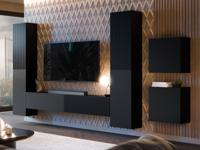 Tv-meubel set MICKA V 8 deuren zwart