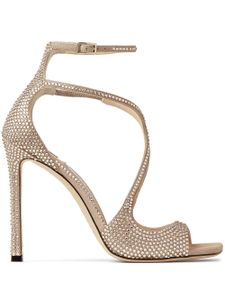 Jimmy Choo sandales Azia 95 mm à ornements en cristal - Tons neutres