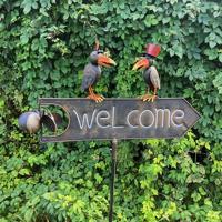 Tuinsteker Welcome met kraaien