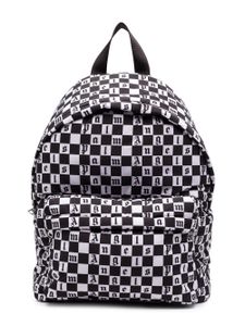 Palm Angels Kids sac à dos à motif damier - Blanc