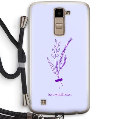 Be a wildflower: LG K10 (2016) Transparant Hoesje met koord