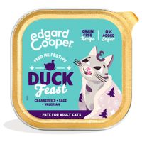 Edgard & Cooper Feestelijke Eend Paté Kerstdiner - kat 16 x 85 gram