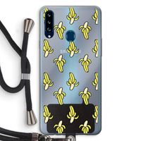 Bananas: Samsung Galaxy A20s Transparant Hoesje met koord
