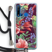 Papegaaien: Huawei P20 Lite (2019) Transparant Hoesje met koord