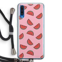 Watermeloen: Samsung Galaxy A50 Transparant Hoesje met koord