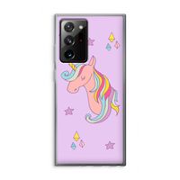 Roze eenhoorn: Samsung Galaxy Note 20 Ultra / Note 20 Ultra 5G Transparant Hoesje