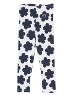 Kenzo Kids legging fleuri à taille élastiquée - Blanc