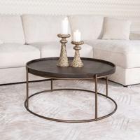 Richmond Ronde Salontafel 'Zillon' Leder, 90cm