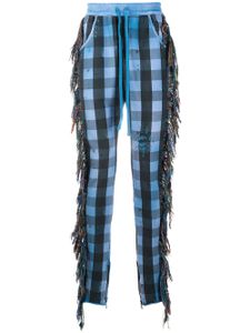 Alchemist pantalon frangé à carreaux - Bleu