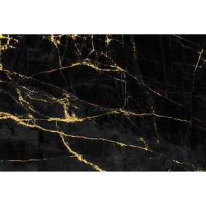 Inductiebeschermer - Marmer Zwart Goud - 60x52 cm