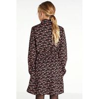 Zigga gebloemde blousejurk roze/bruin - thumbnail