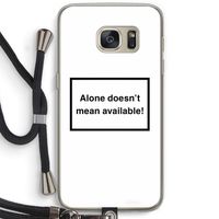 Alone: Samsung Galaxy S7 Transparant Hoesje met koord