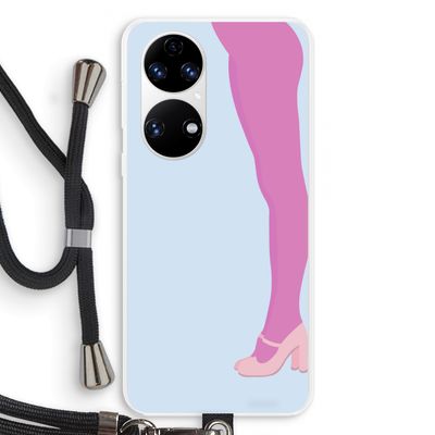 Pink panty: Huawei P50 Transparant Hoesje met koord