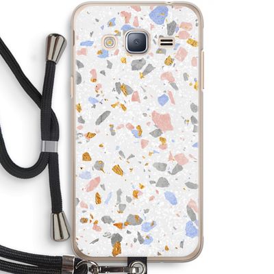 Terrazzo N°8: Samsung Galaxy J3 (2016) Transparant Hoesje met koord