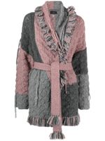 Alanui cardigan Antarctic Dream à design patchwork - Gris