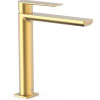 Wastafelkraan Tres Loft | Opbouw | Mengkraan | Hoog model | 1-hendel | Rond | 24k Goud mat