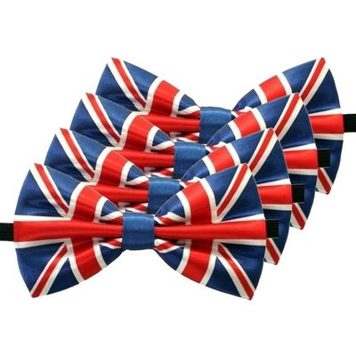 4x Engeland verkleed vlinderstrikjes 12 cm voor dames/heren