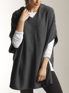 Casual Plain Hoodie Top