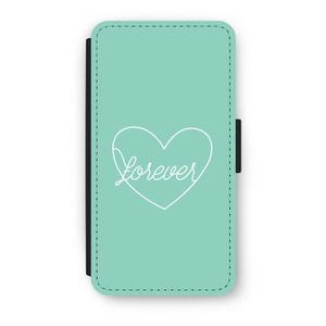 Forever heart pastel: iPhone X Flip Hoesje