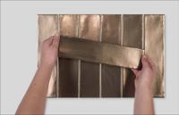 Wandtegel goud Terre D&apos;Azur Gerona 30x7,5cm bronze mat