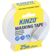 Kinzo Afplaktape/schilderstape - wit - 25mm x 25m - voor binnen/buiten - Tape (klussen) - thumbnail