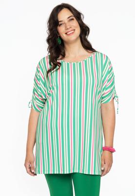 Yoek Tuniek met koortjes STRIPY | Groen | Maat 58/60