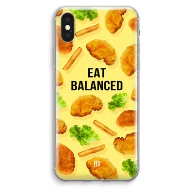 Eat Balanced: iPhone XS Max Transparant Hoesje