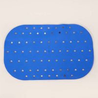 Anti-slip bad- en douchematten - 54x35 cm blauw - thumbnail