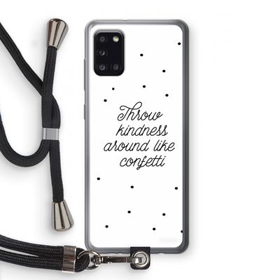 Confetti: Samsung Galaxy A31 Transparant Hoesje met koord