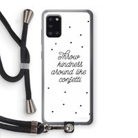 Confetti: Samsung Galaxy A31 Transparant Hoesje met koord