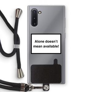 Alone: Samsung Galaxy Note 10 Transparant Hoesje met koord