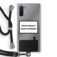 Alone: Samsung Galaxy Note 10 Transparant Hoesje met koord - thumbnail