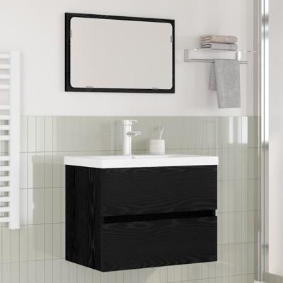 Badkamermeubelset Wandgemonteerd 3 pcs artisanaal eikenkleurig