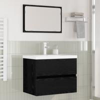 Badkamermeubelset Wandgemonteerd 3 pcs artisanaal eikenkleurig