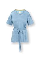 Pip Studio Tonya Top Korte Mouw Little Sumo Stripe Blauw XL Pip Studio Tonya Top Korte Mouw Little Sumo Stripe Blauw XL